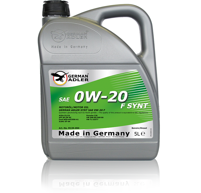 Motor Oil - SAE 0W-20 F - GERMAN ADLER - Made in Germany